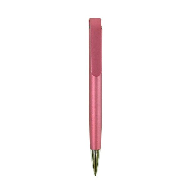 Moderner, pinker Kugelschreiber mit silbernen Details