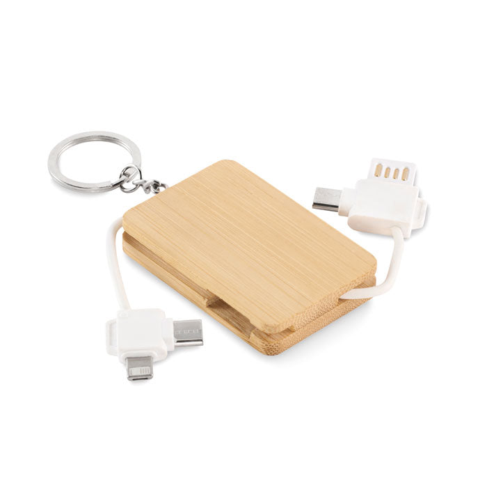 Keyring with charging cable