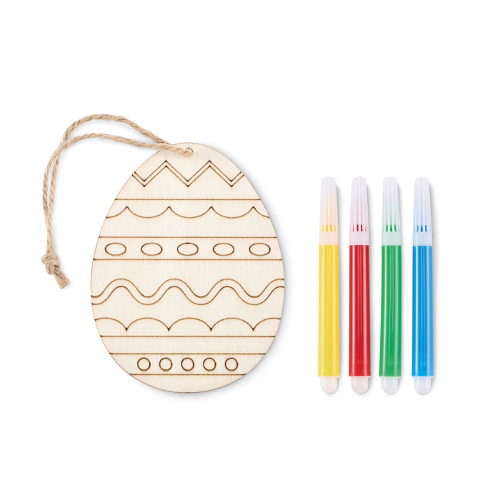 Kit de peinture œuf de Pâques en bois