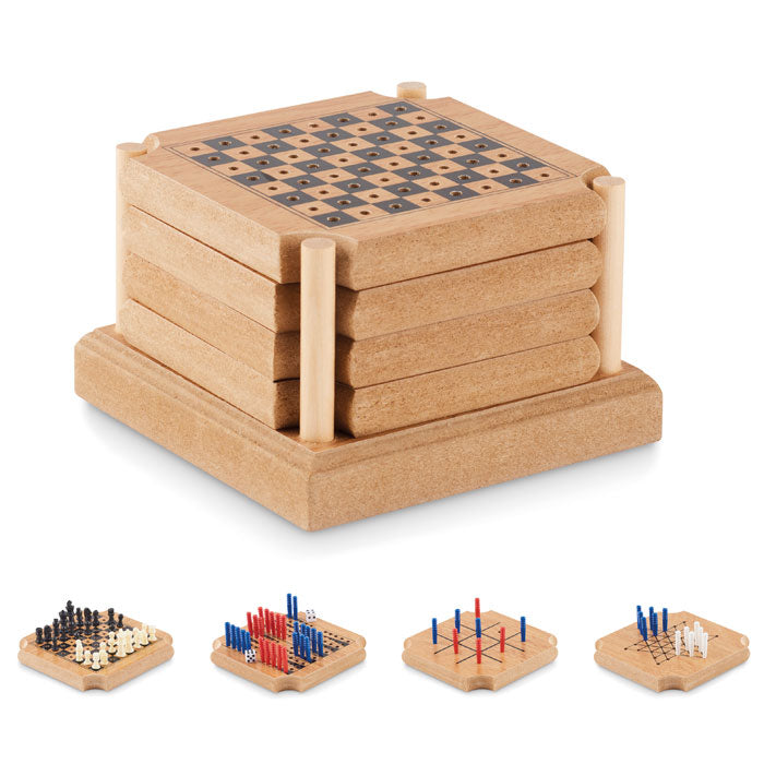 Jeu de sous-verres avec des jeux