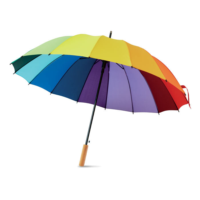 Rainbow-colored umbrella