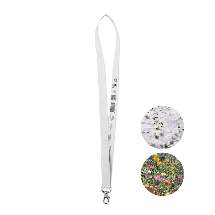 Cordon porte-badge avec papier ensemencé