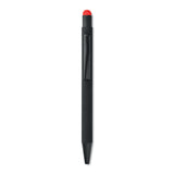 Push-button ballpoint pen with stylus