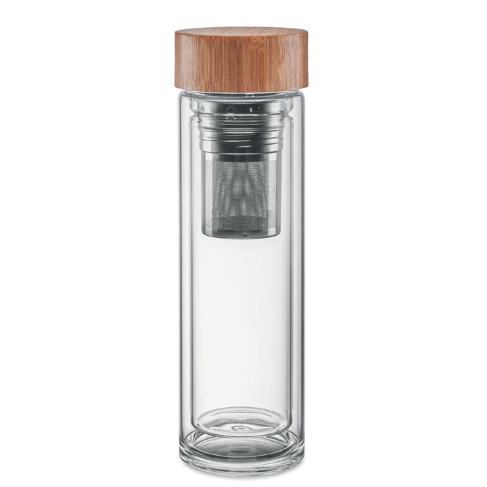Glass drinking bottle 400ml