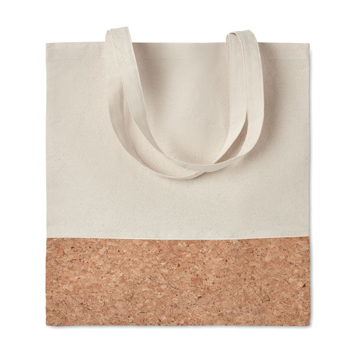 Shopping bag with cork trim