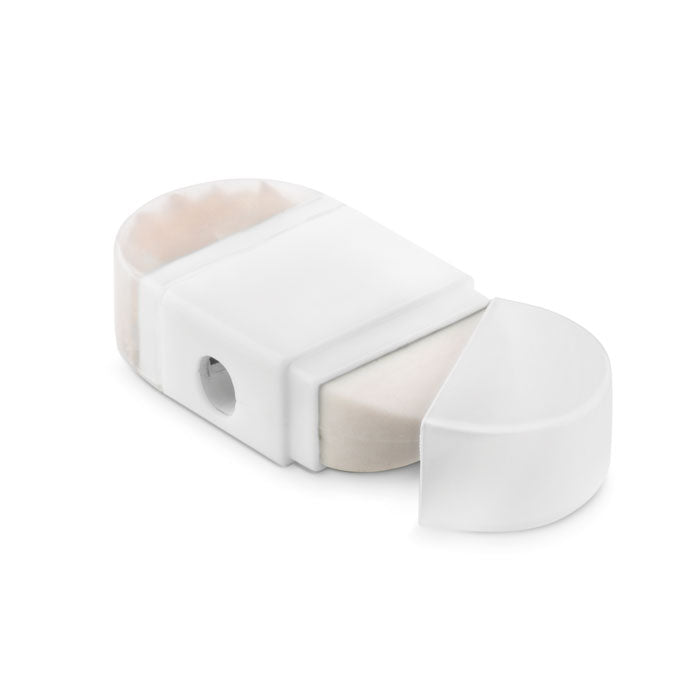 Pencil sharpener with eraser